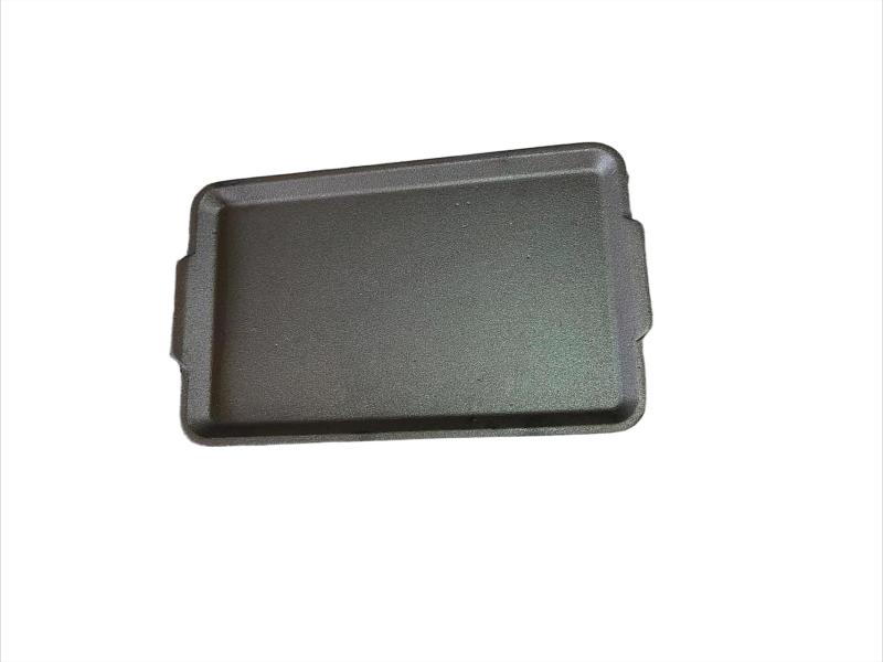 grey iron griddle with handle by clay sand casting